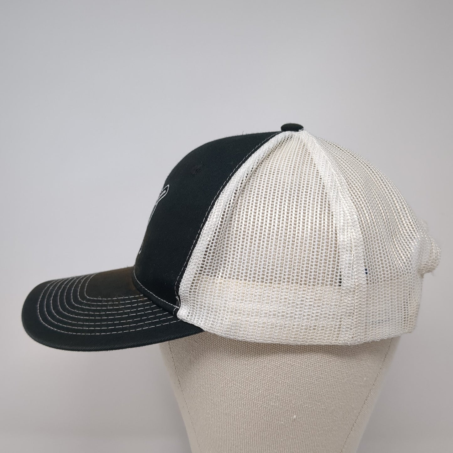 Boise River R&T Snapback Trucker Hat Black One Size Mesh Back Colorblock