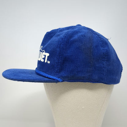 AmaPro Whirljet 5 Panel Hat Blue One Size Corduroy Rope Brim Slideback Cap
