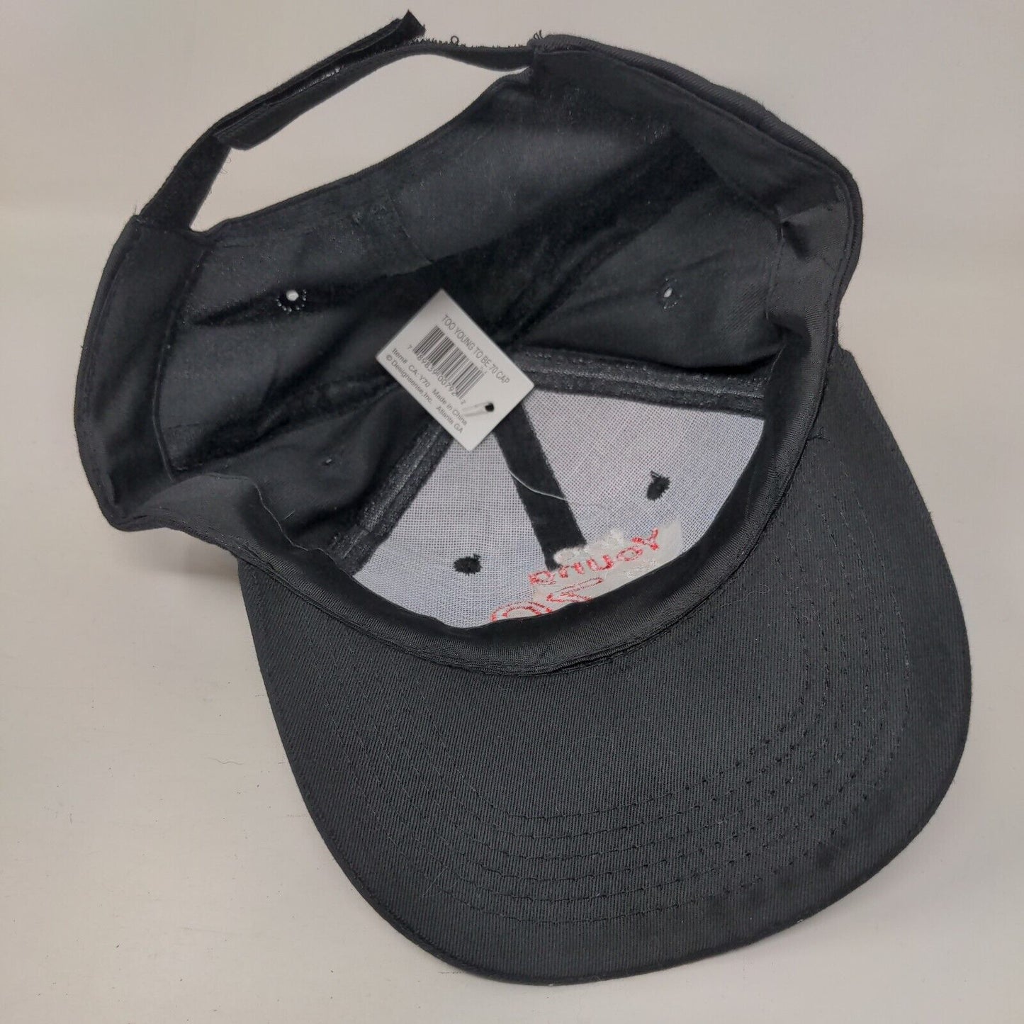 Too Young To Be 70 Strapback Hat Black One Size Adjustable Embroidered