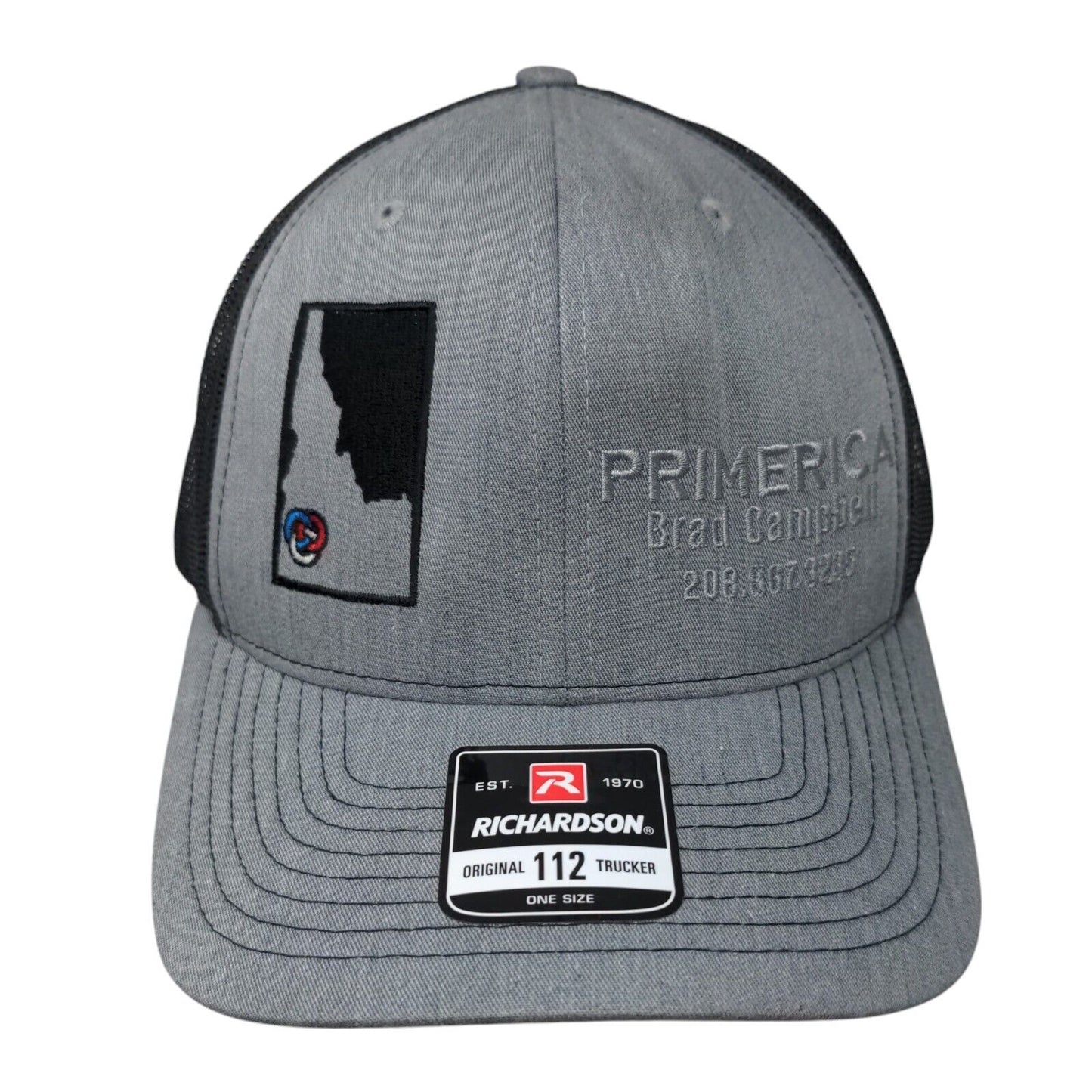 Primerica Brad Campbell Snapback Trucker Hat Gray One Size Adjustable Richardson