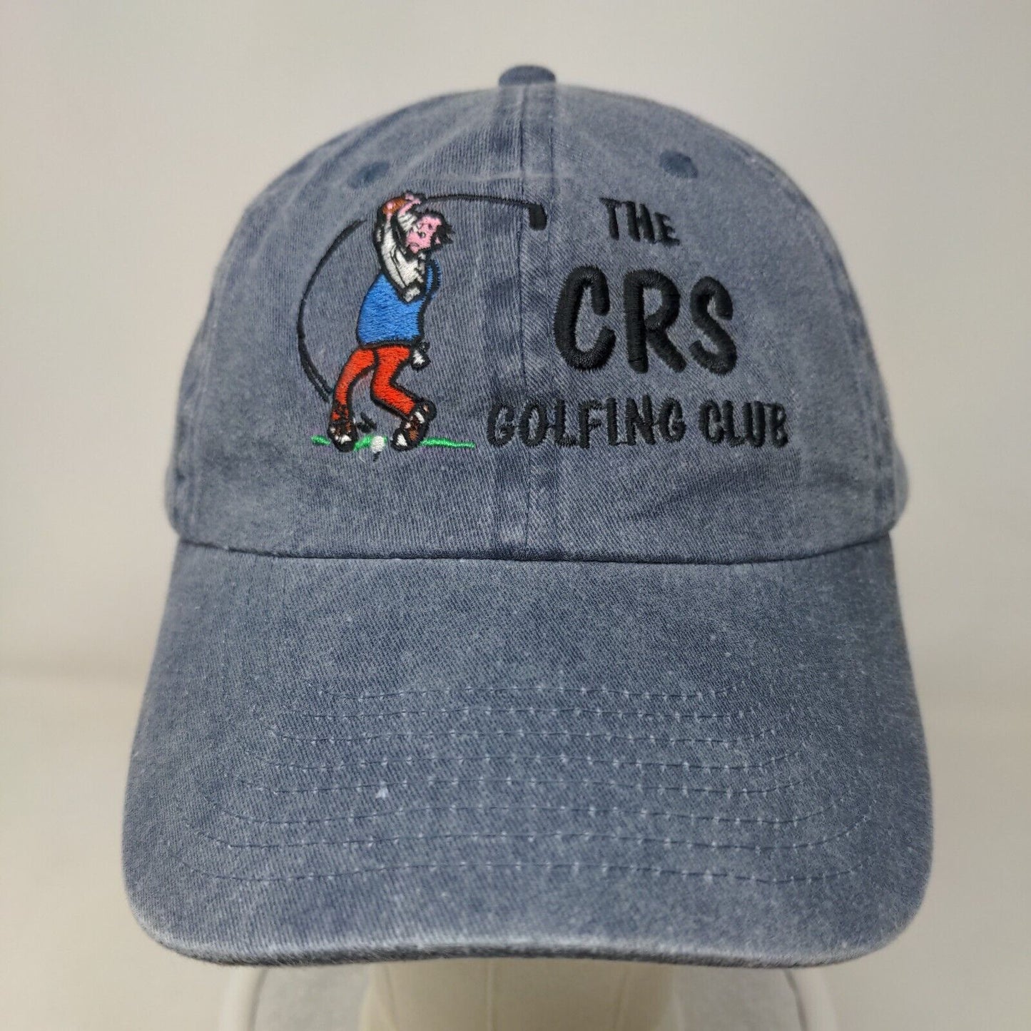 The CRS Golfing Club Slideback Hat Blue One Size RCC Koozie Norwood