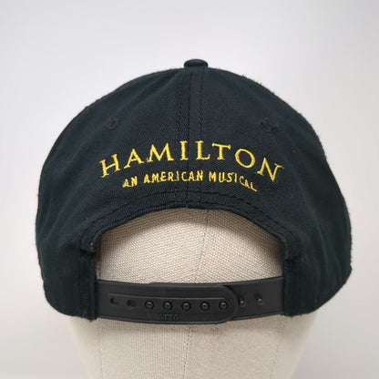 Otto Snapback Hat Black One Size Hamilton Musical Embroidery Flat Gray Brim