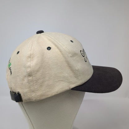 Yupoong Baseball Cap Beige Brown One Size Green ON Golfwear Slideback Hat Logo