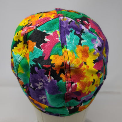 Kromer Baseball Cap Green Yellow Purple 7 3/4 Floral All Over Print Union Made