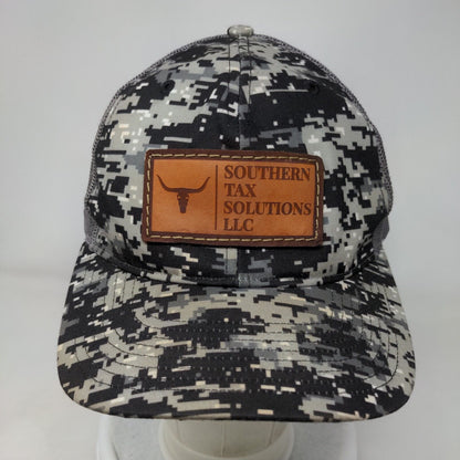 Southern Tax Solutions LLC Snapback Mesh Back Trucker Hat Gray Camo One Size