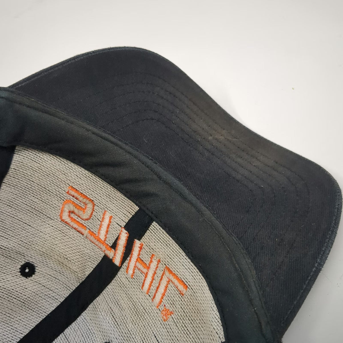 Stihl Baseball Cap Black One Size Strapback Norscot Embroidered Logo Work Hat