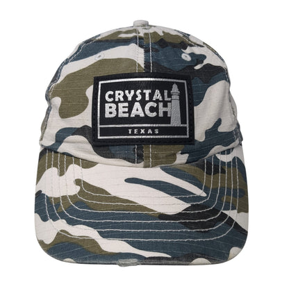 Crystal Beach Texas Strapback Baseball Cap Multicolor One Size Adjustable Camo