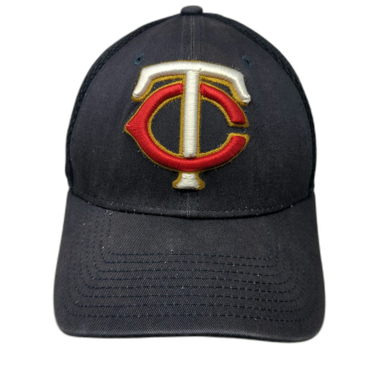 New Era Minnesota Twins MLB Blue Baseball Cap M 39THIRTY Mesh Stretch Fit Hat