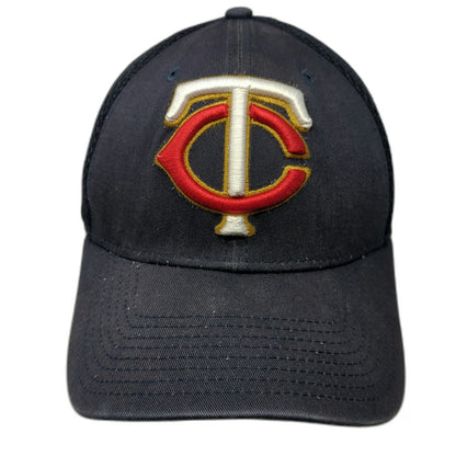 New Era Minnesota Twins MLB Blue Baseball Cap M 39THIRTY Mesh Stretch Fit Hat