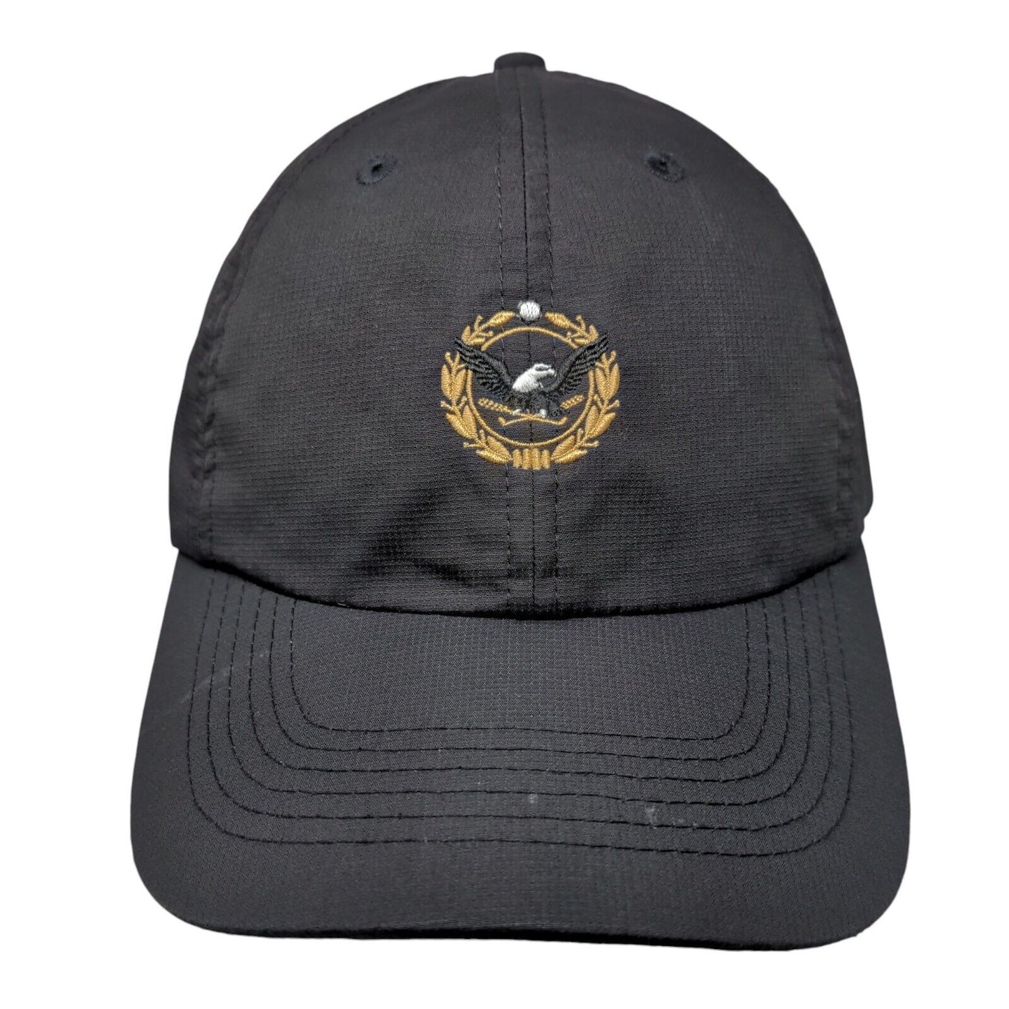 Imperial Strapback Hat Black OSFA Adjustable Embroidered Imperial