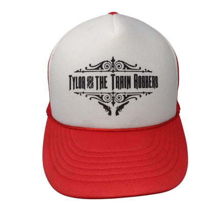 Tylor and The Train Robbers Snapback Trucker Hat Red OSFA Mesh Back Cobra