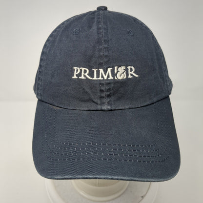 Primer Slideback Hat Blue One Size Adjustable Embroidered 6 Panel Bullet Line
