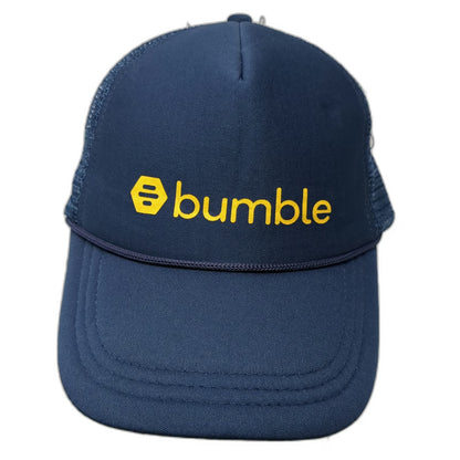 Bumble Social Dating App Logo Blue Trucker Hat One Size Snapback Mesh Foam Cord