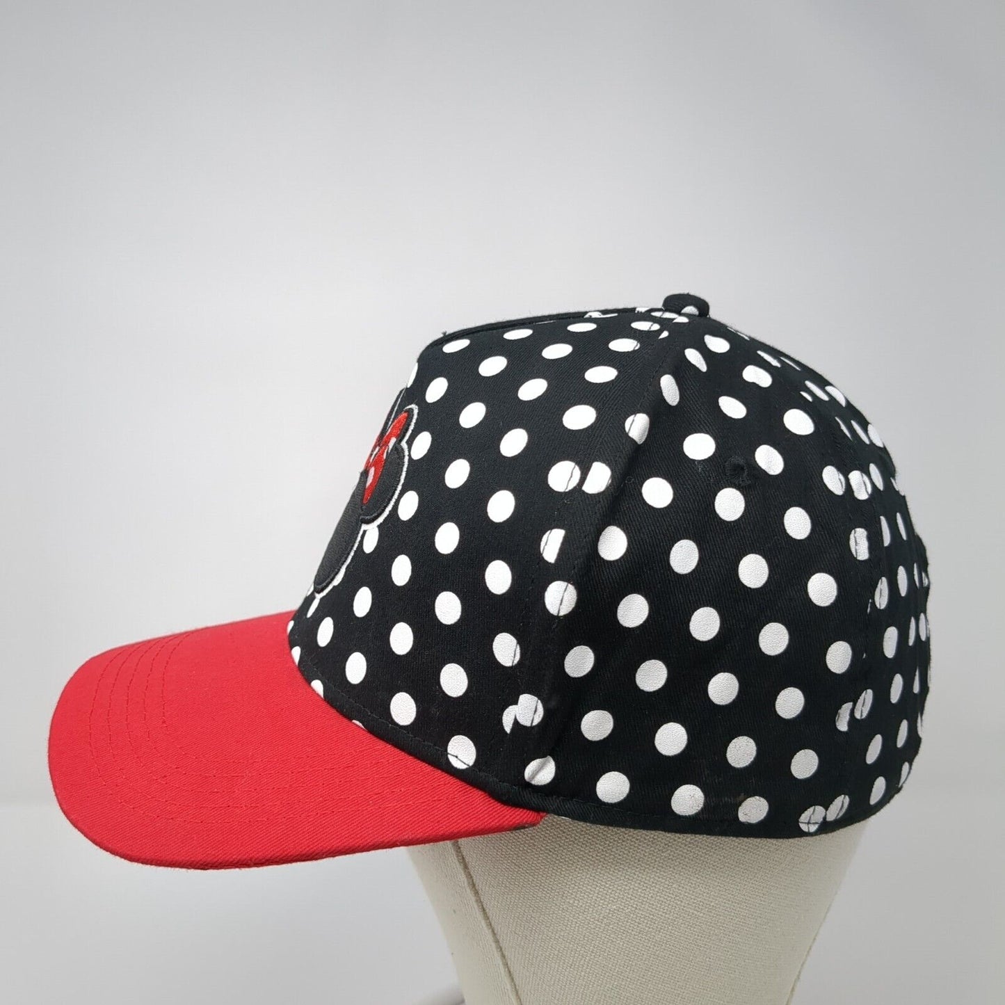 Minnie Mouse Snapback Hat Multicolor One Size Polka Dot Adjustable