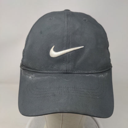 Nike Golf Strapback Hat Gray OSFM Embroidered Logo Swoosh Adjustable