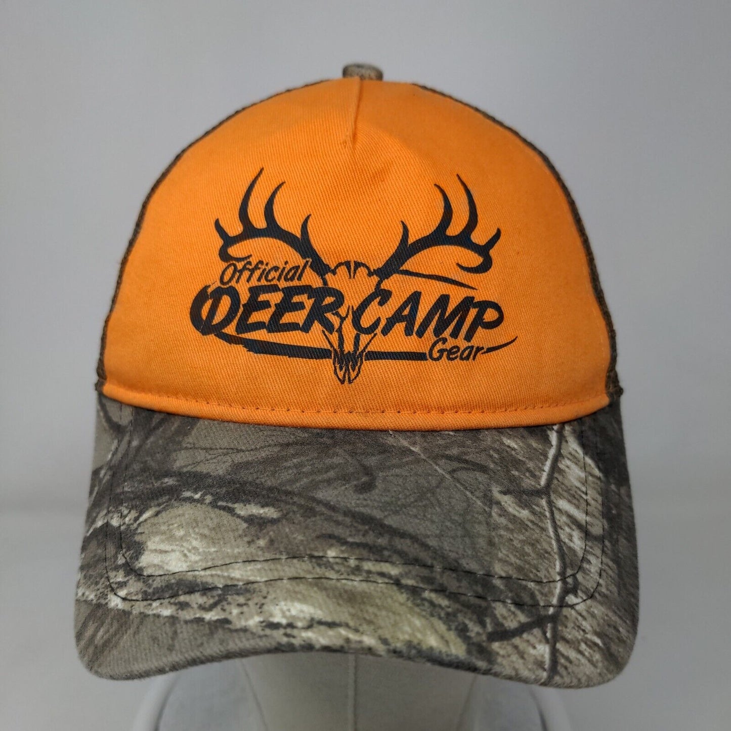 Deer Camp Gear Snapback Hat OSFM Multicolor Camouflage Mesh Back Infinity