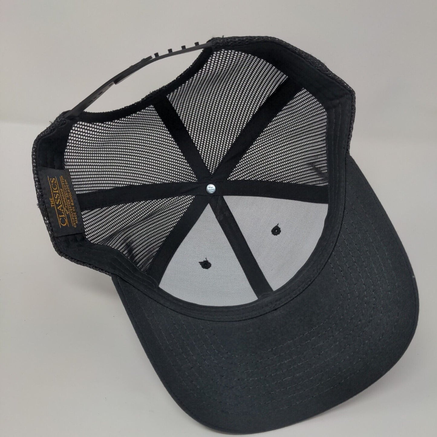 The Classics Yupoong Snapback Trucker Hat Black OSFA Mesh Back Blank