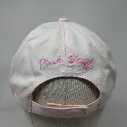Pink Stuff Breast Cancer Awareness Strapback Hat Pink Rhinestones Bling