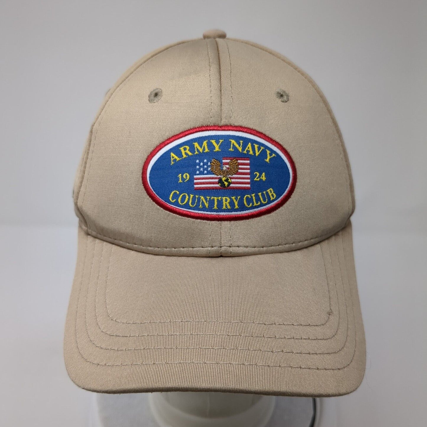 Army Navy Country Club Strapback Hat Tan One Size Adjustable Pukka