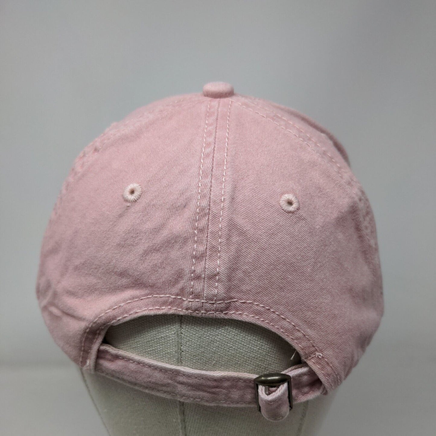 Unbranded Slideback Hat Pink OSFM Adjustable Vented Holes 6 Panel Blank