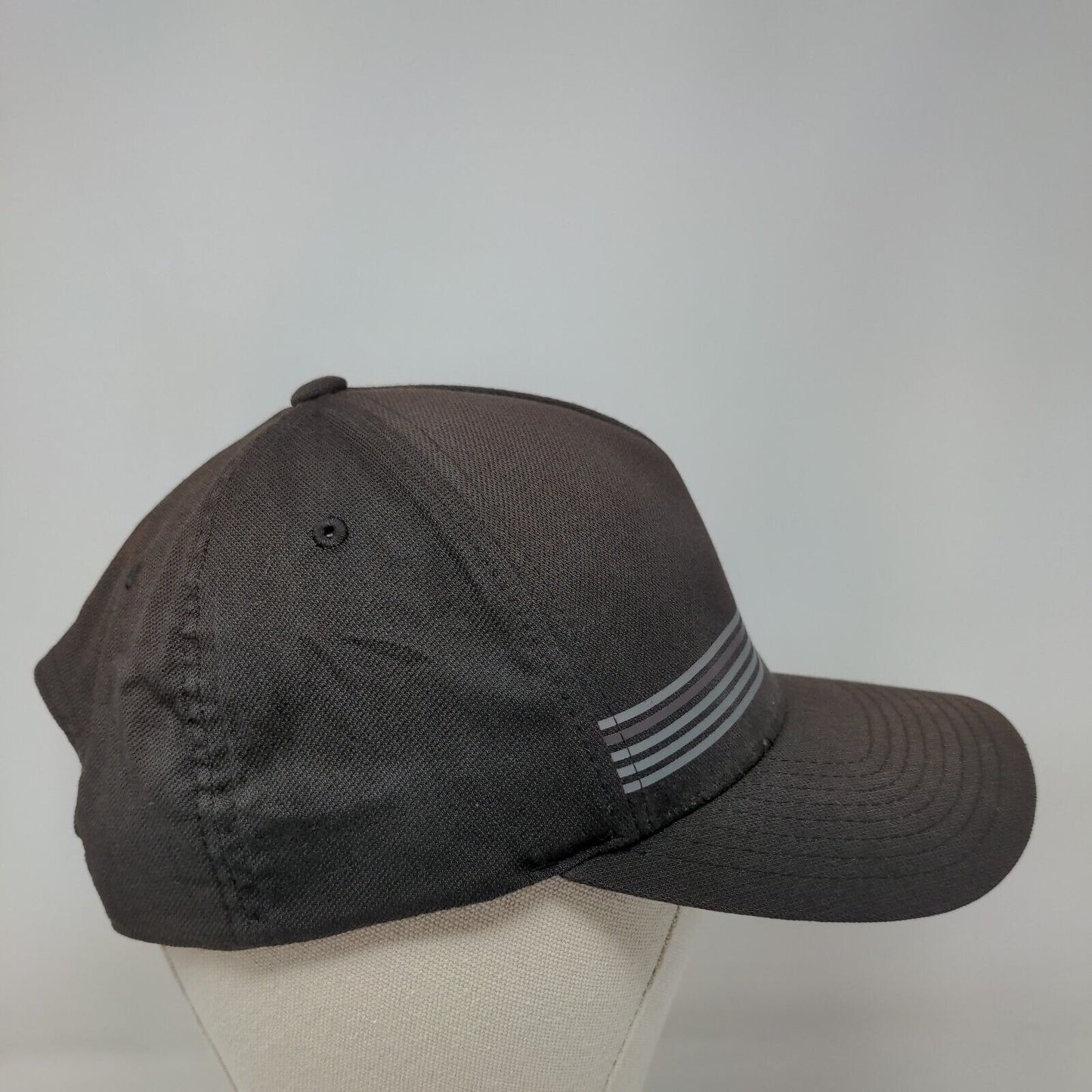 Travis Mathew Snapback Hat Black One Size Striped Trim Flexfit 110 Yupoong