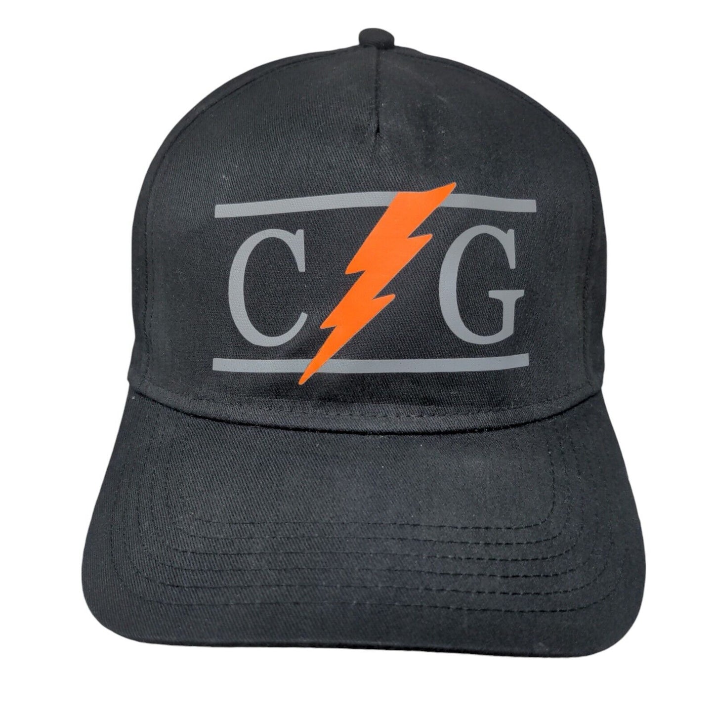 CG Lightning Snapback Hat Black OSFM Adjustable Vent Holes Otto