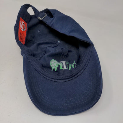 Seattle Shirt Company Men's Slideback Hat Blue Embroidered Logo Cotton