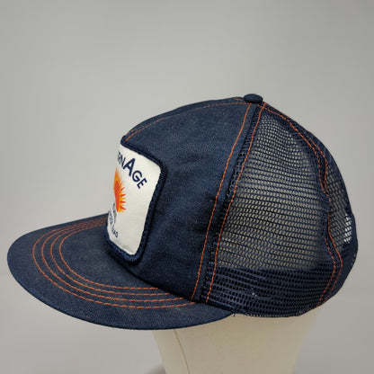 Modernage Homes Princeton Texas Trucker Hat Blue One Size Denim Mesh Snapback