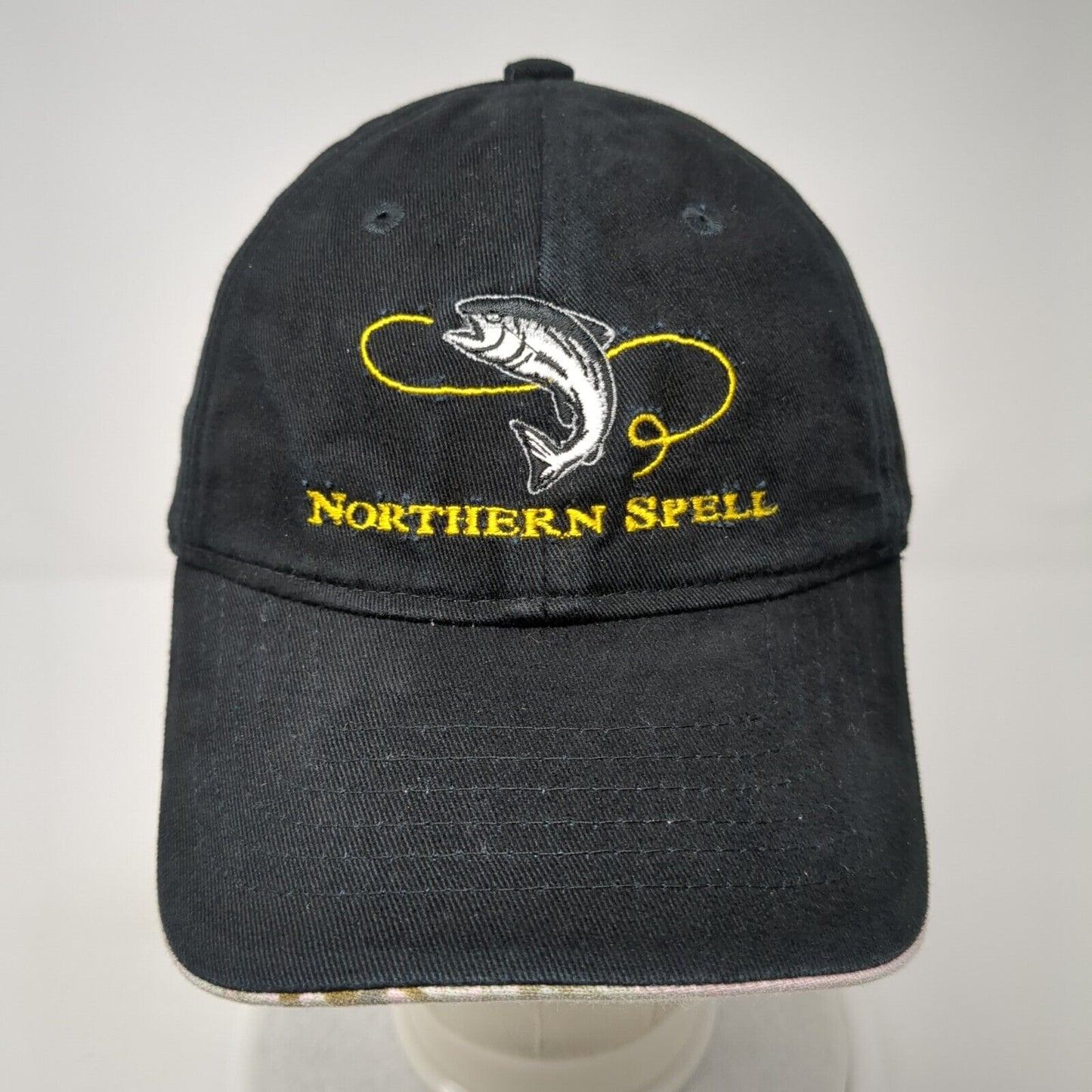 Northern Spell Fish Strapback Hat Black One Size Realtree Outdoor