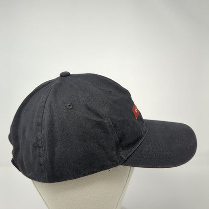 Harken Strapback Baseball Cap Black One Size Adjustable Embroidered Apollo USA