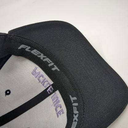 Flexfit Pickle Juice Baseball Cap Black Purple XL Stretch Hat Yupoong Polyester