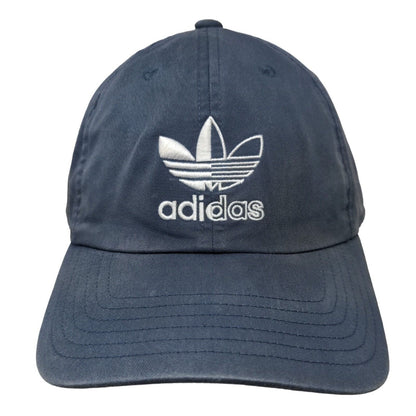 Adidas Trefoil Slideback Hat Blue OSFM Embroidered Logo Three Stripes