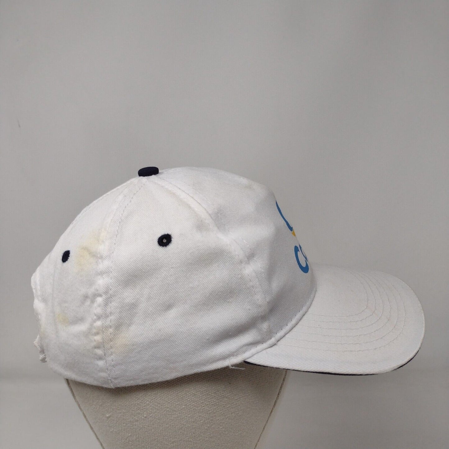Costa Strapback Hat White One Size Adjustable Vented Holes 6 Panel Unique Europe