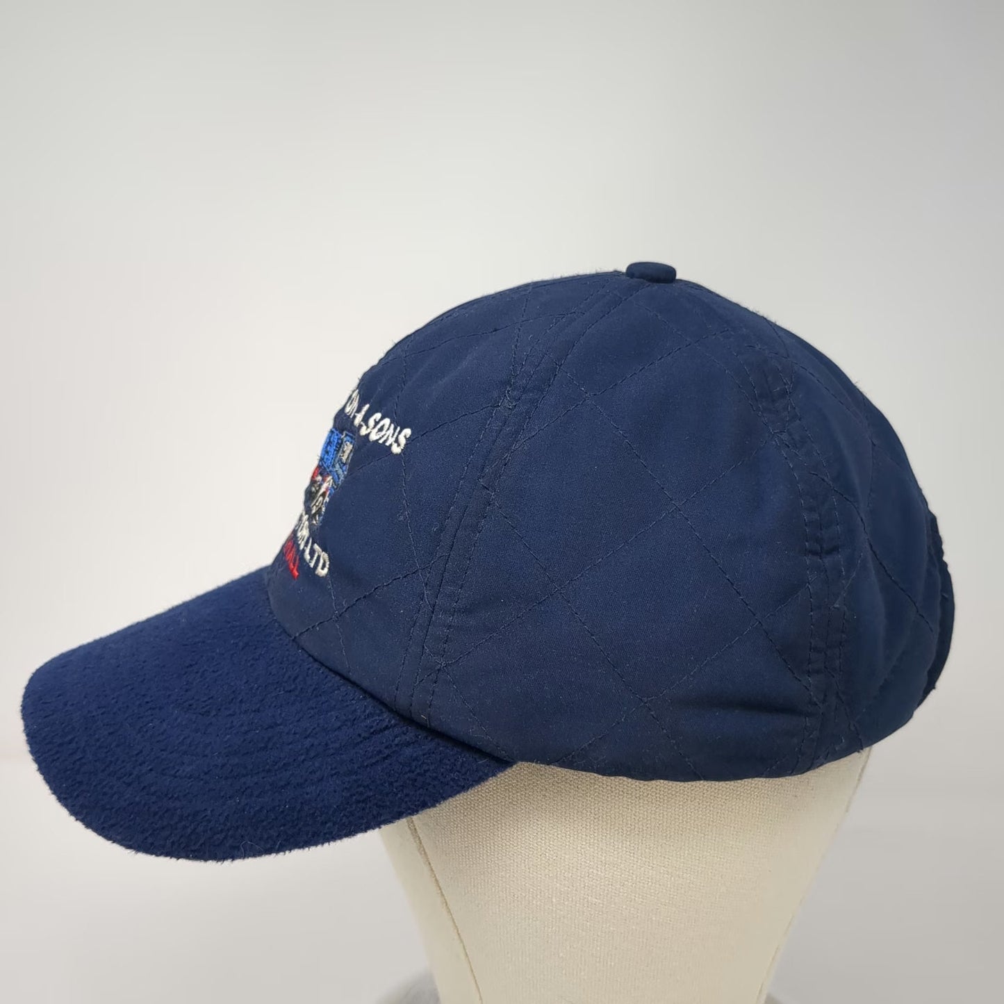 Glenmuir Baseball Cap Blue One Size Quilted Fleece Truck Contractor Logo Hat