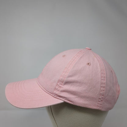 Unbranded Strapback Hat Pink One Size Adjustable Vented Holes 6 Panel Blank