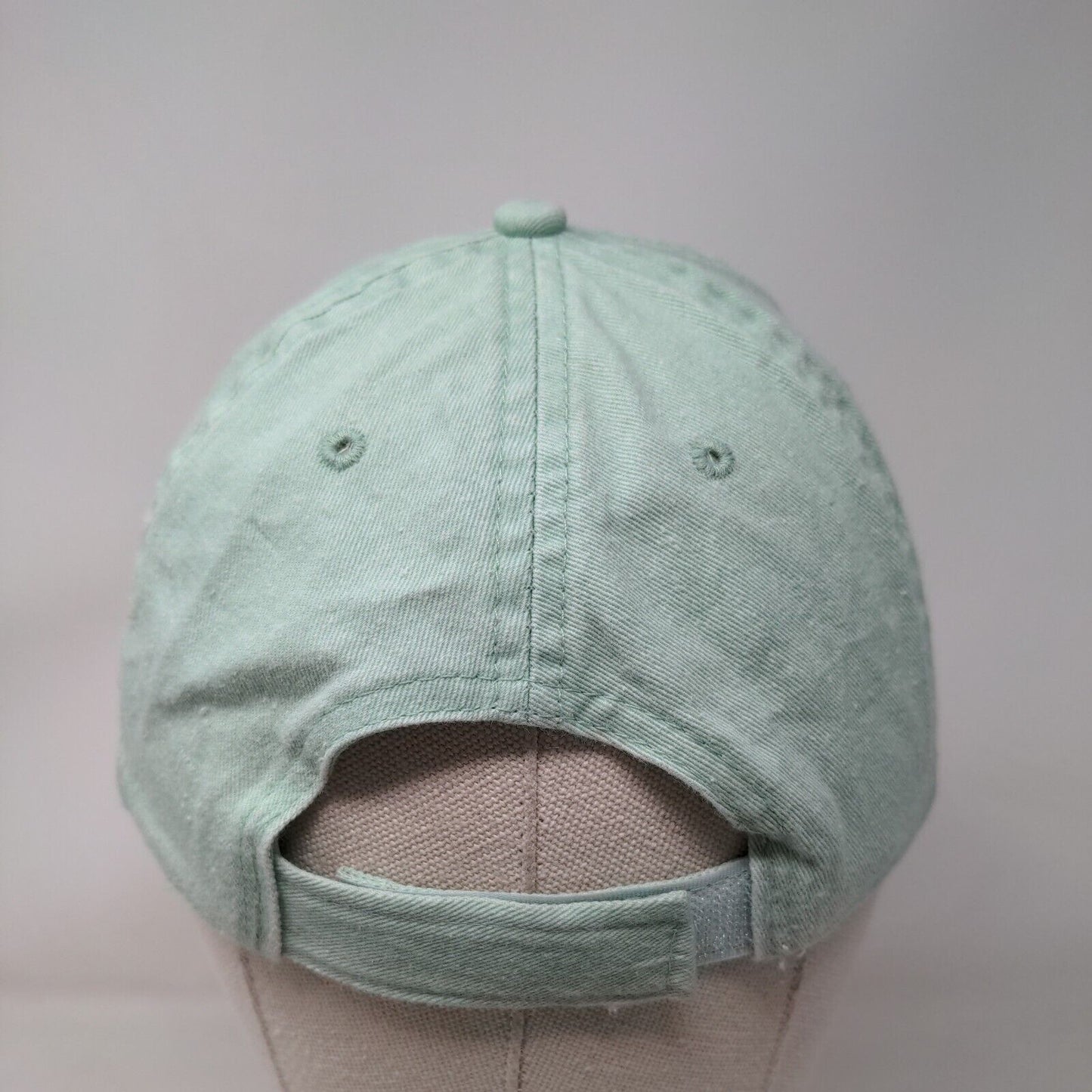 Unbranded Strapback Hat Green OSFM Adjustable 6 Panel Vent Holes Blank