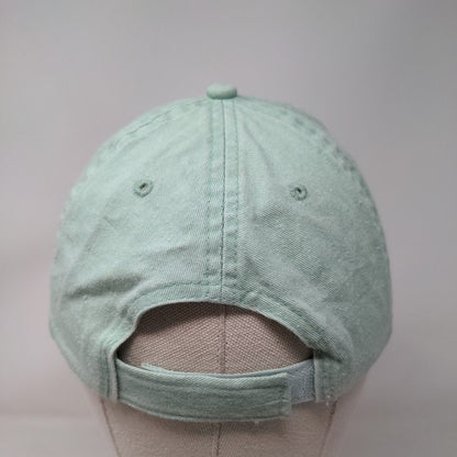 Unbranded Strapback Hat Green OSFM Adjustable 6 Panel Vent Holes Blank