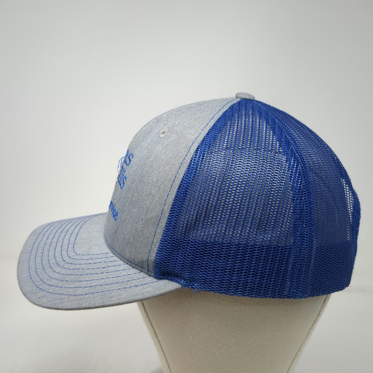 Richardson Trucker Hat Gray Blue One Size Tobias Ellis Farrier Service Snapback