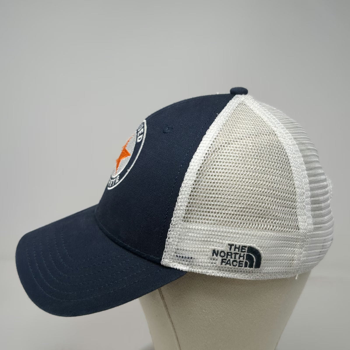 The North Face Trucker Hat Blue One Size Bonded Concrete Star Mesh Snapback