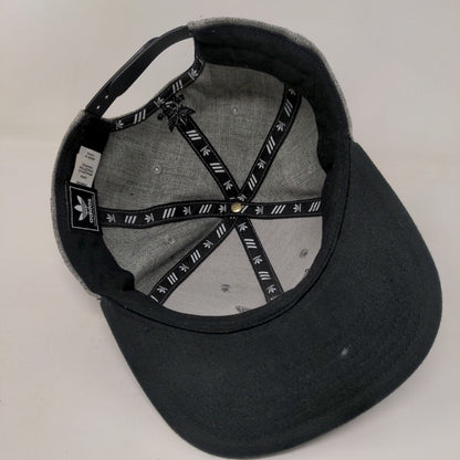 Adidas Snapback Hat Gray OSFM Adjustable Embroidered Trefoil Vented Holes