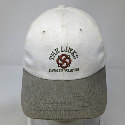 Texace Baseball Cap White Gray One Size Made in USA The Links Cayman Islands Hat