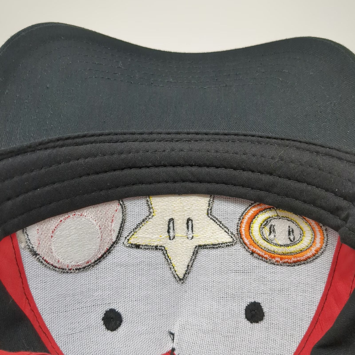 Super Mario 5 Panel Black One Size Snapback Mushroom Star Fire Flower Icons Hat
