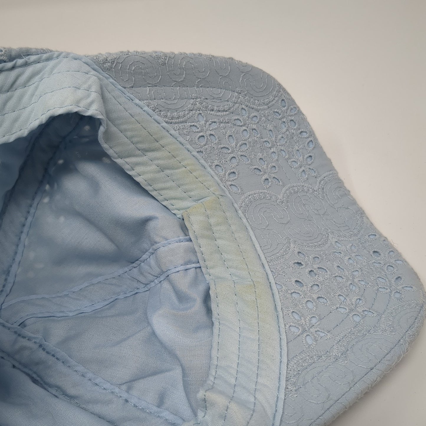 Unbranded Baseball Cap Blue One Size Adjustable Self Tie Bow Eyelet Blank
