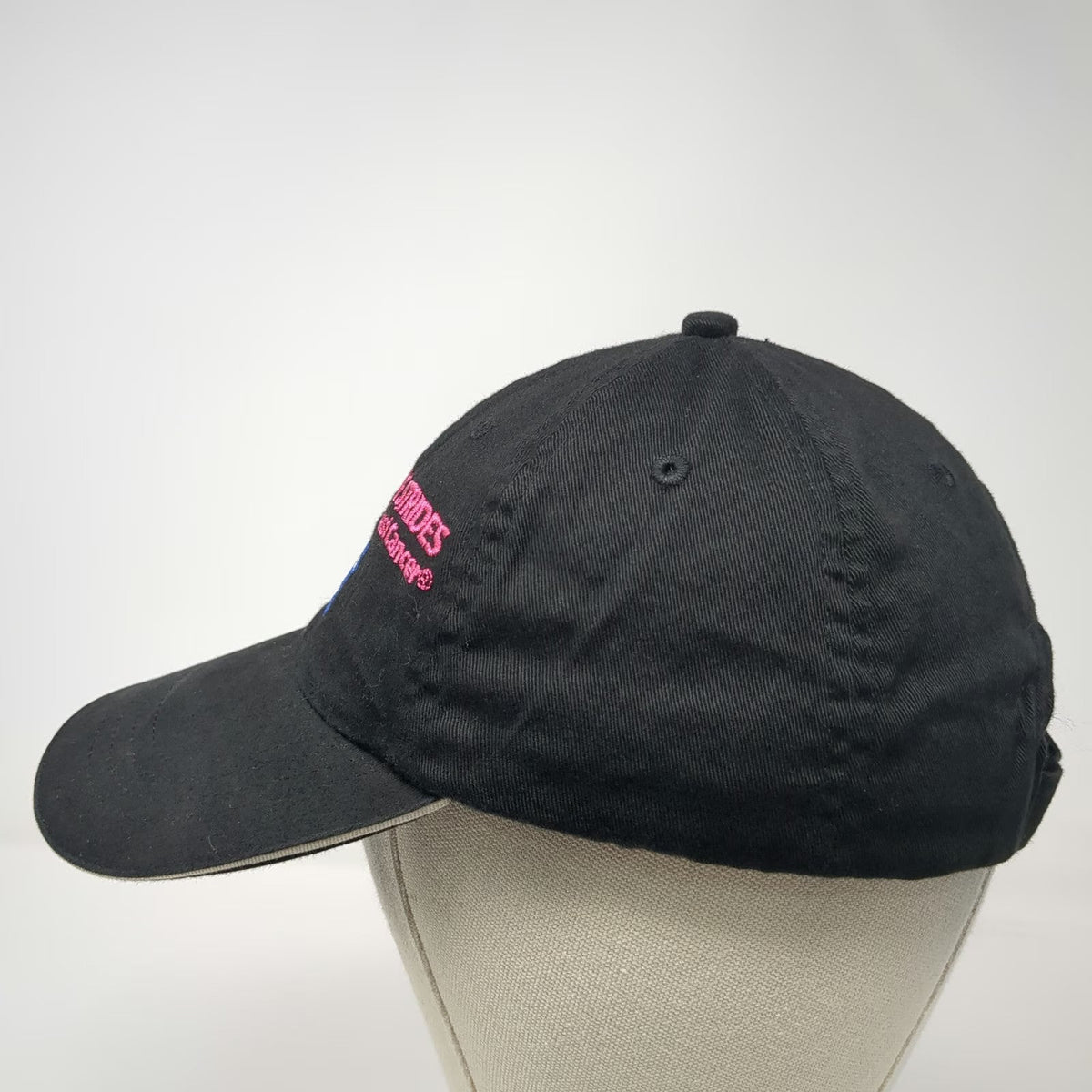 Cap America Baseball Cap Black One Size American Cancer Society Pink Ribbon Hat