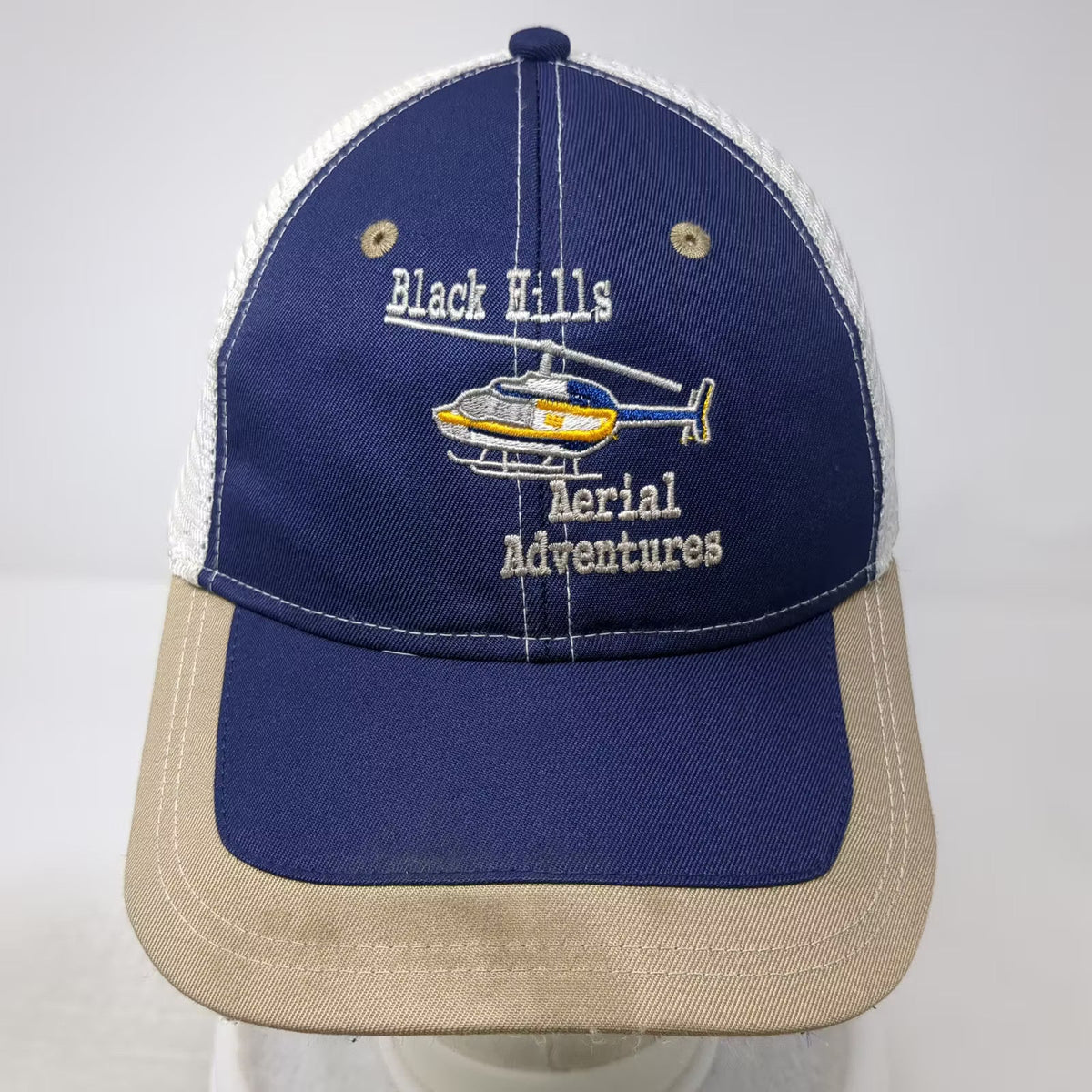 Cap America Black Hills Aerial Adventures Helicopter Baseball Cap Blue One Size