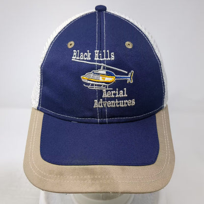 Cap America Black Hills Aerial Adventures Helicopter Baseball Cap Blue One Size
