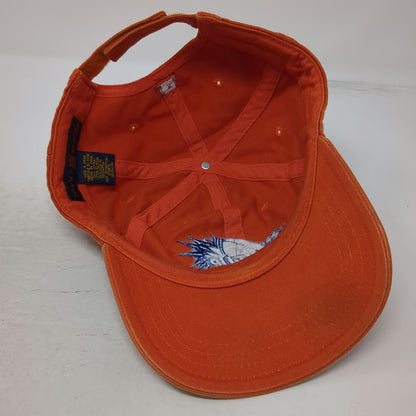 Tommy Hilfiger Orange Baseball Cap OSFM Amp It Up Football Golf Strapback Hat