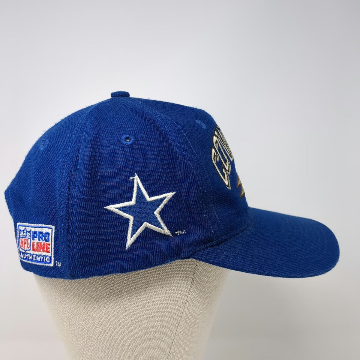 Logo Athletic Dallas Cowboys NFL Pro Line Snapback Hat Blue Vintage Side Hits