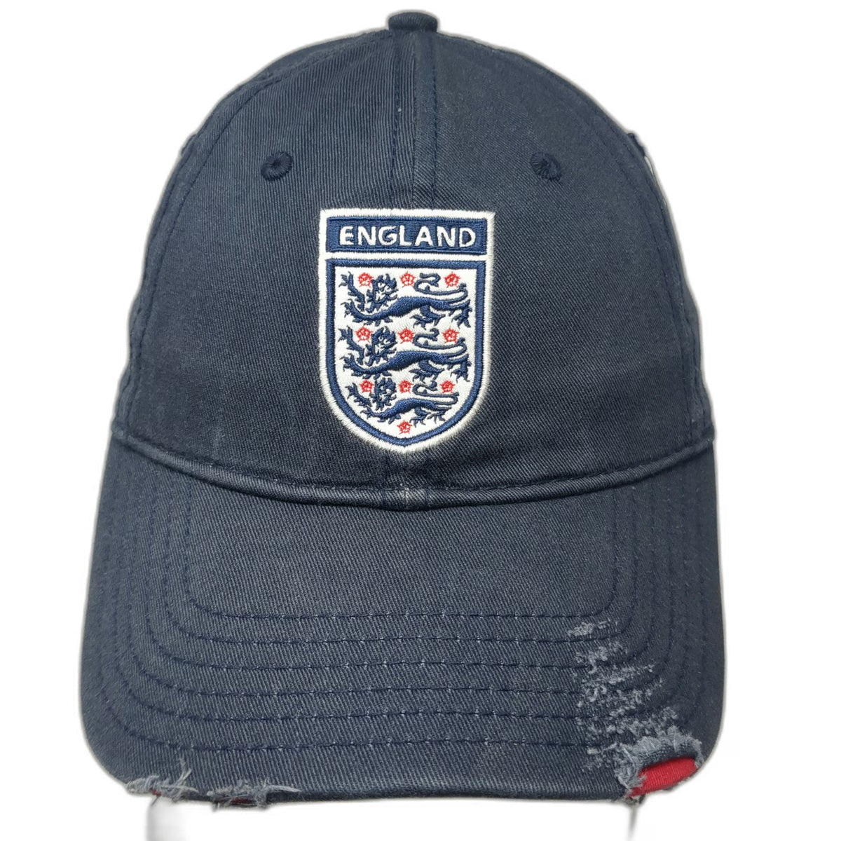 New Era England Soccer-National Blue Cap Hat One Size Three Lions Slideback FA