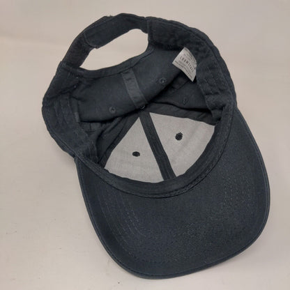 Chipotle Strapback Hat Black OSFM Adjustable Embroidered Solid 6 Panel
